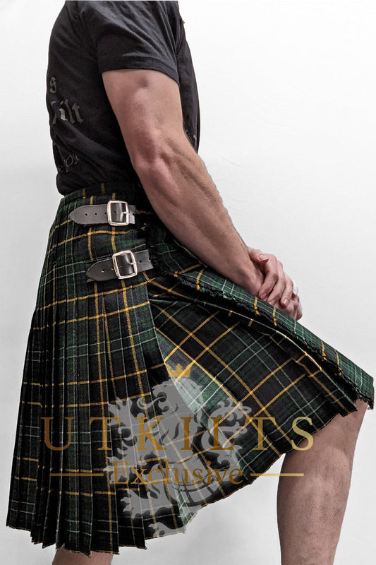 Traditional Kilt - Premium Wool, Irish Black