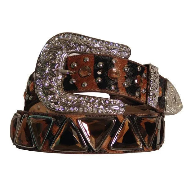 Nocona Tiger Print Cowhide - Womens Belt (Closeout)