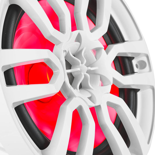 NXL 8" 2-Way Coaxial Marine Speaker with LED RGB Lights | 125W RMS 4-Ohm