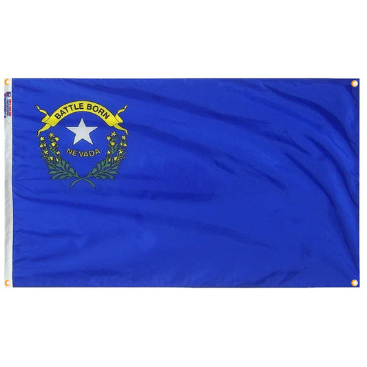 Nevada Flag with Grommets Along the Edges for Wall Hanging