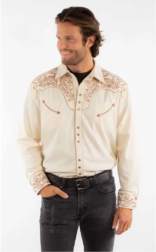 Scully Silverado - Embroidered Men's Western Shirt