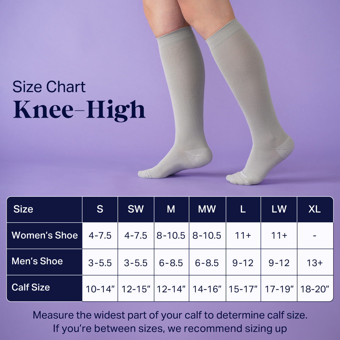 Knee-High Compression Socks – 4 Pack Stripes