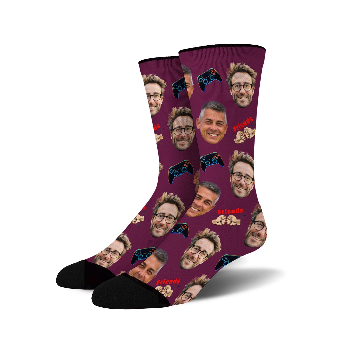 Custom Face Socks -  Gaming Buddies