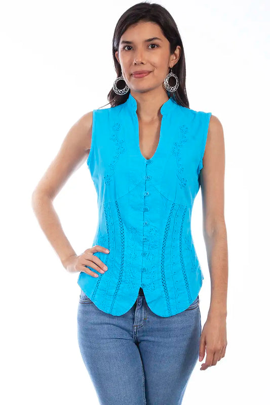Scully Cantina Sleeveless Blouse (PSL-059) - Women's Shirt
