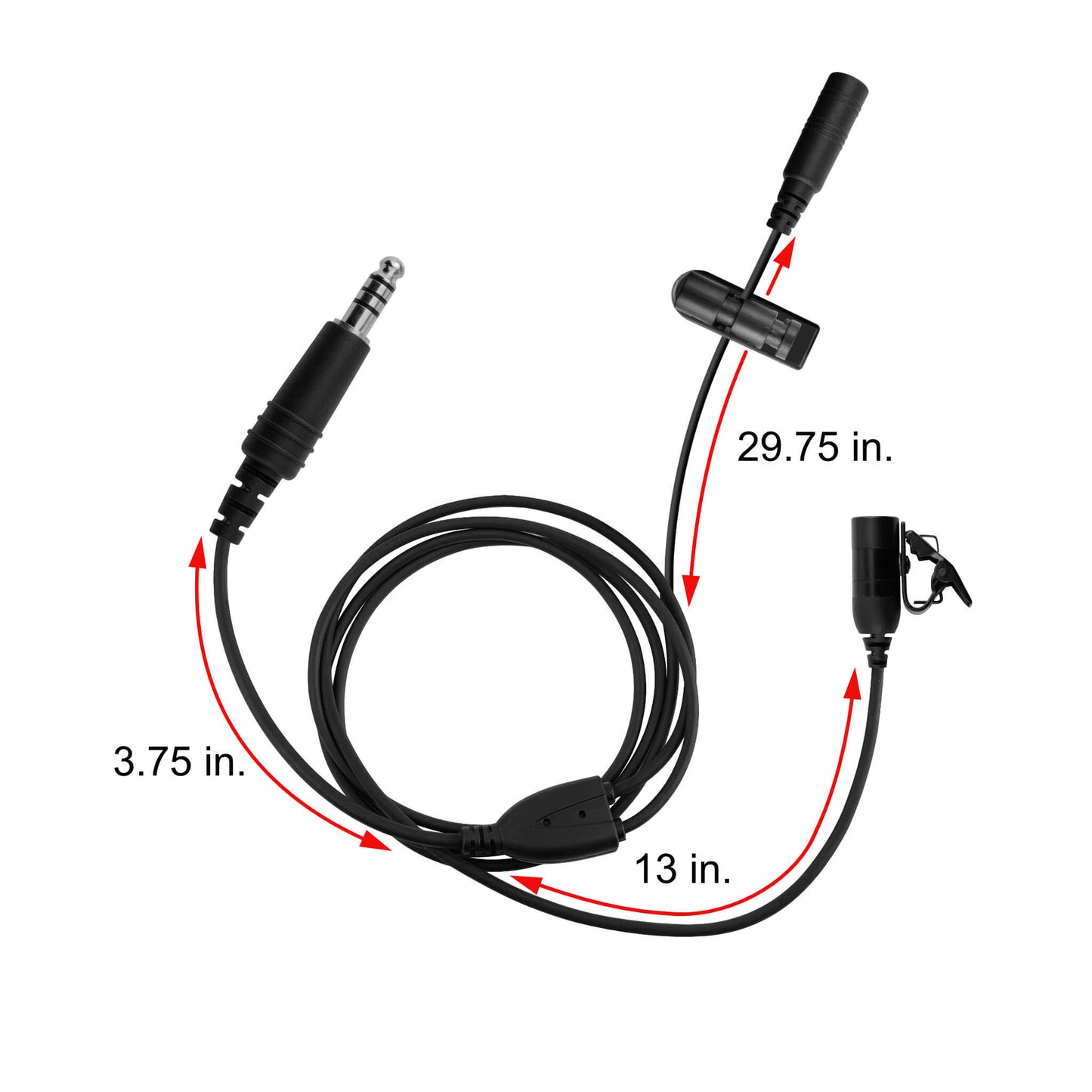 Tactical Mic / 3.5mm Female Audio Jack / TP-120/U174 Connector Kit - NATO Wired, No PTT Adapter