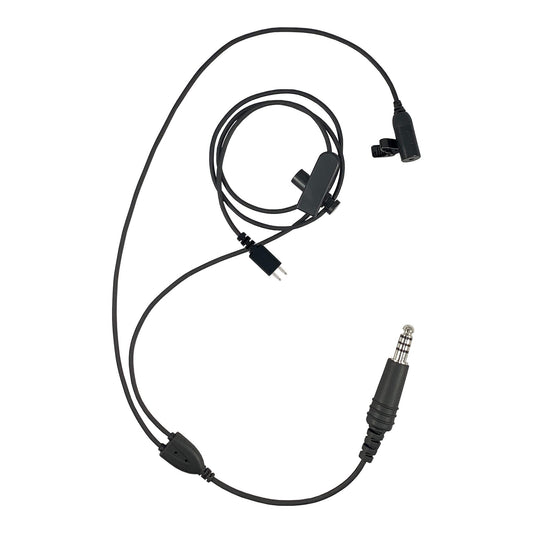 Mic Kit w/ Ear Pro Input Cable & Nexus Connector - NATO Wired, for Hearing Protection(Ear Pro) Headsets