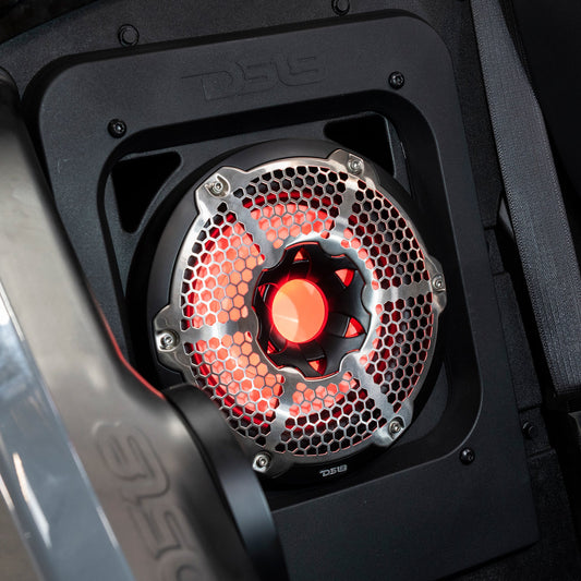 Polaris Slingshot Rear Subwoofer Enclosure Loaded | NXL-10SUB/BK and RGB LED Lights | Fits Either Passenger or Driver Side | 2015 - Current