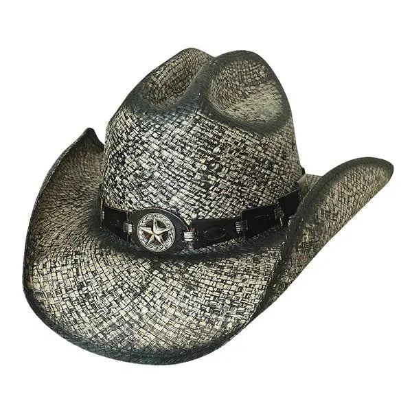 Bullhide Star Central - Shapeable Raffia Straw Cowboy Hat (Closeout)