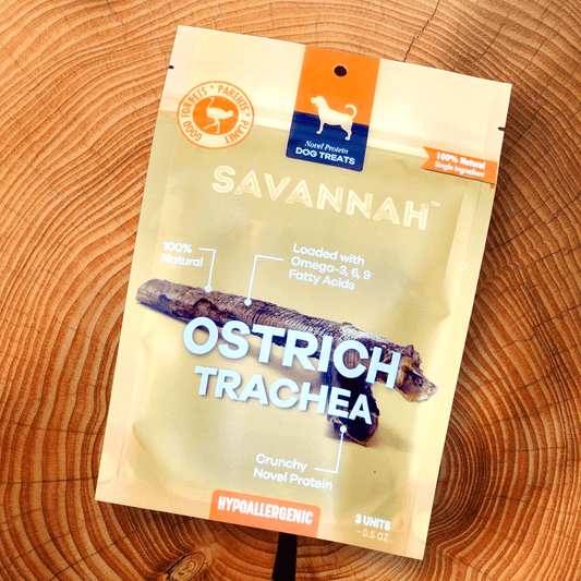 Crunchy Ostrich Trachea Cuts: The Airy, All-Natural Treat for Small to Medium Dogs