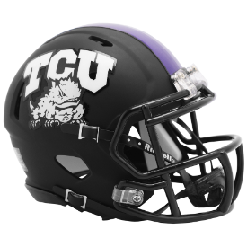 TCU Horned Frogs NCAA Mini Speed Football Helmet Matte Black- NCAA