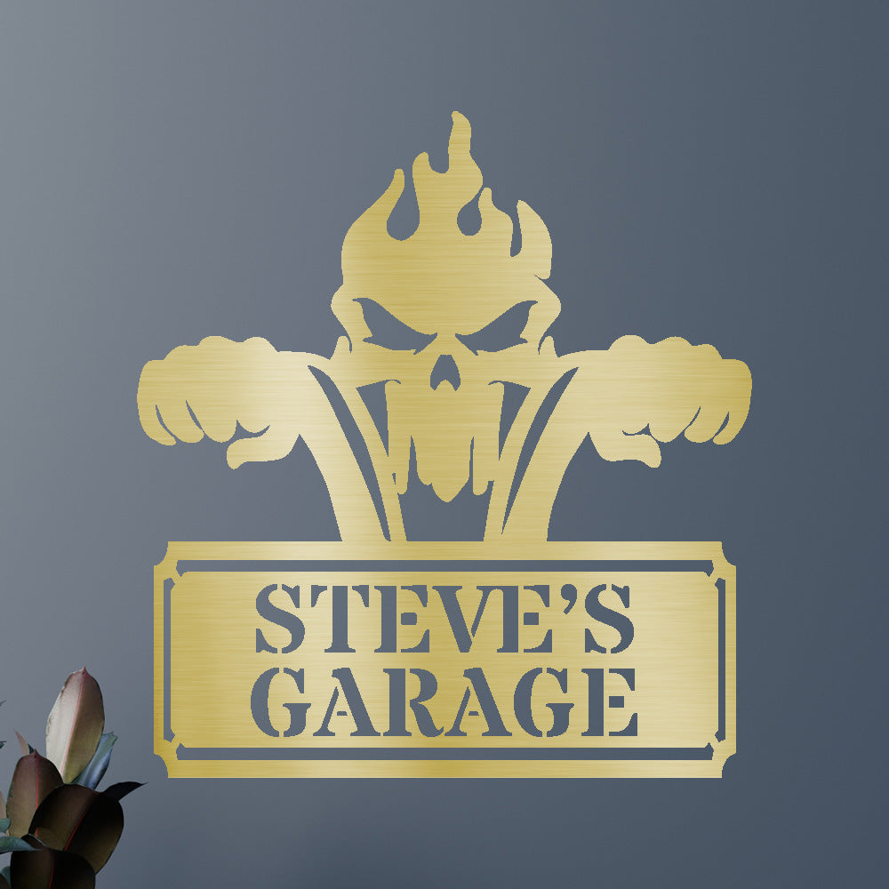 Garage Sign - Custom Metal Sign, Motorcycle Lover Gift, Gift For Father