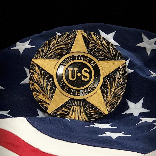 Vietnam Veteran Grave Marker & Flag Holder with Aluminum Ground Spike