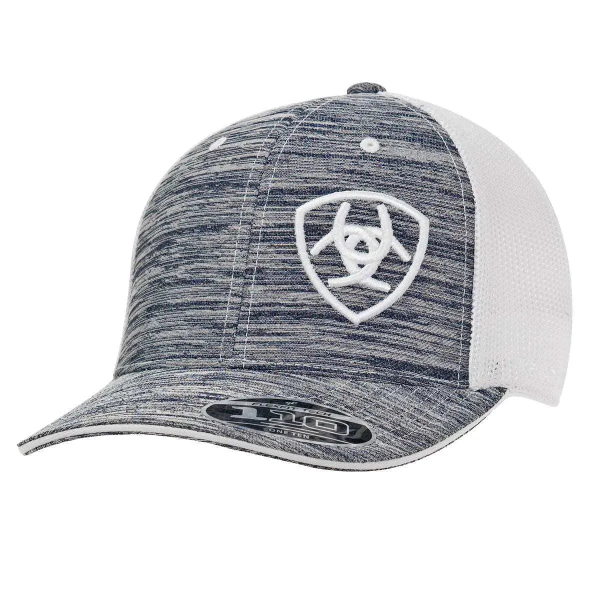 ARIAT Heather Offset Shield (Grey/White) - Trucker Cap
