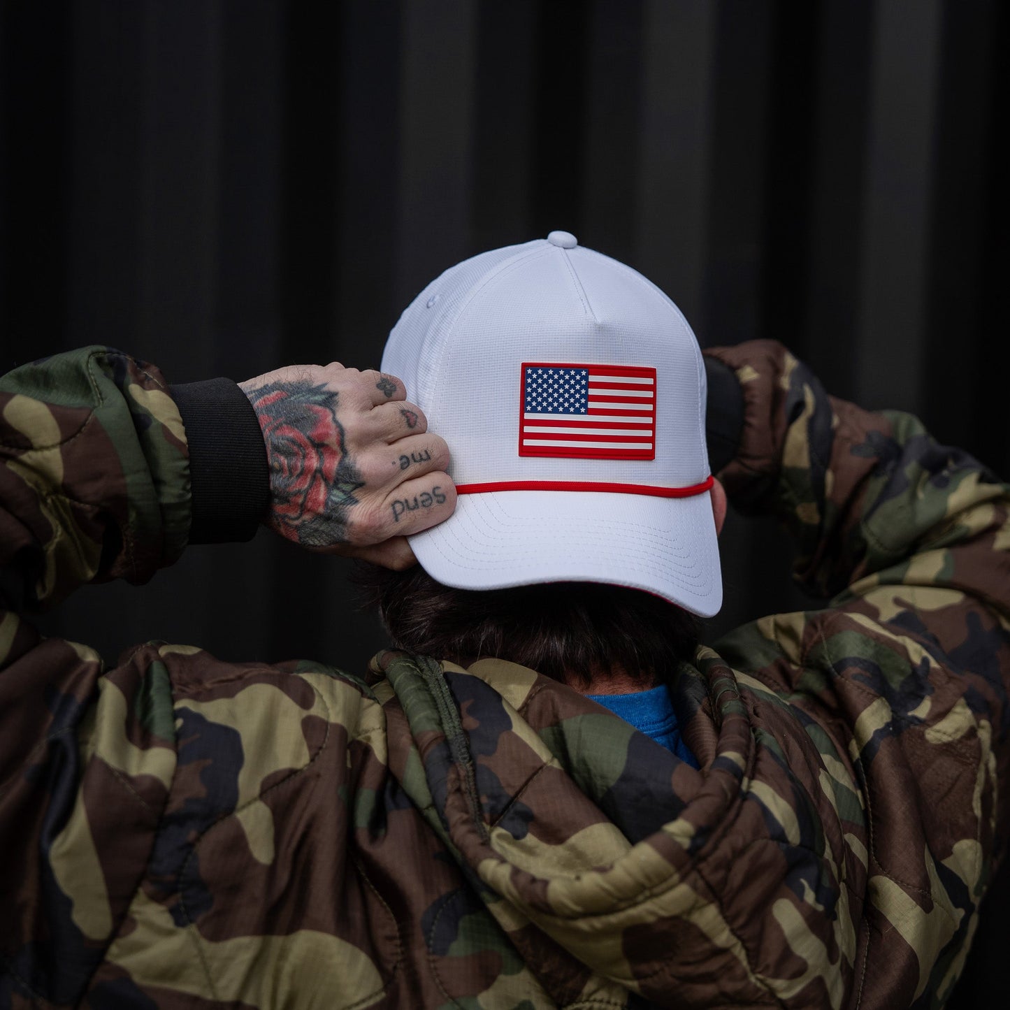 American Flag Patch Weekender Performance Snapback Hat