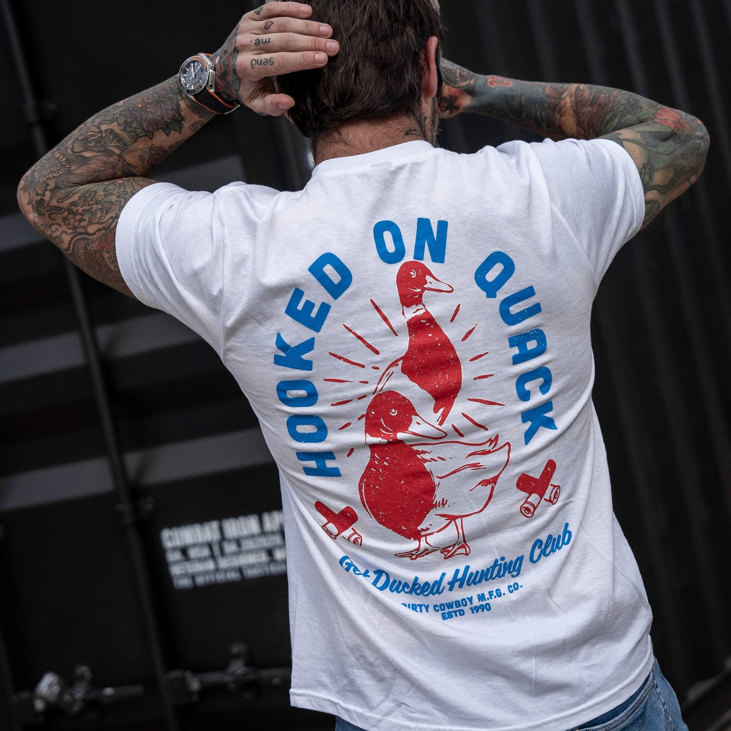 Hooked On Quack Hunter ' Get Ducked' Men's T-Shirt