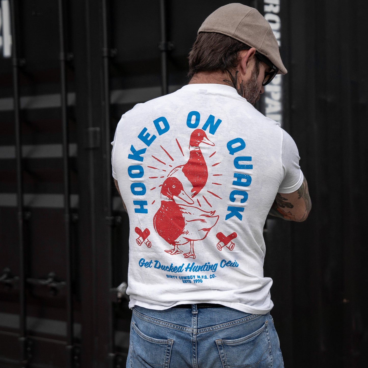 Hooked On Quack Hunter ' Get Ducked' Men's T-Shirt