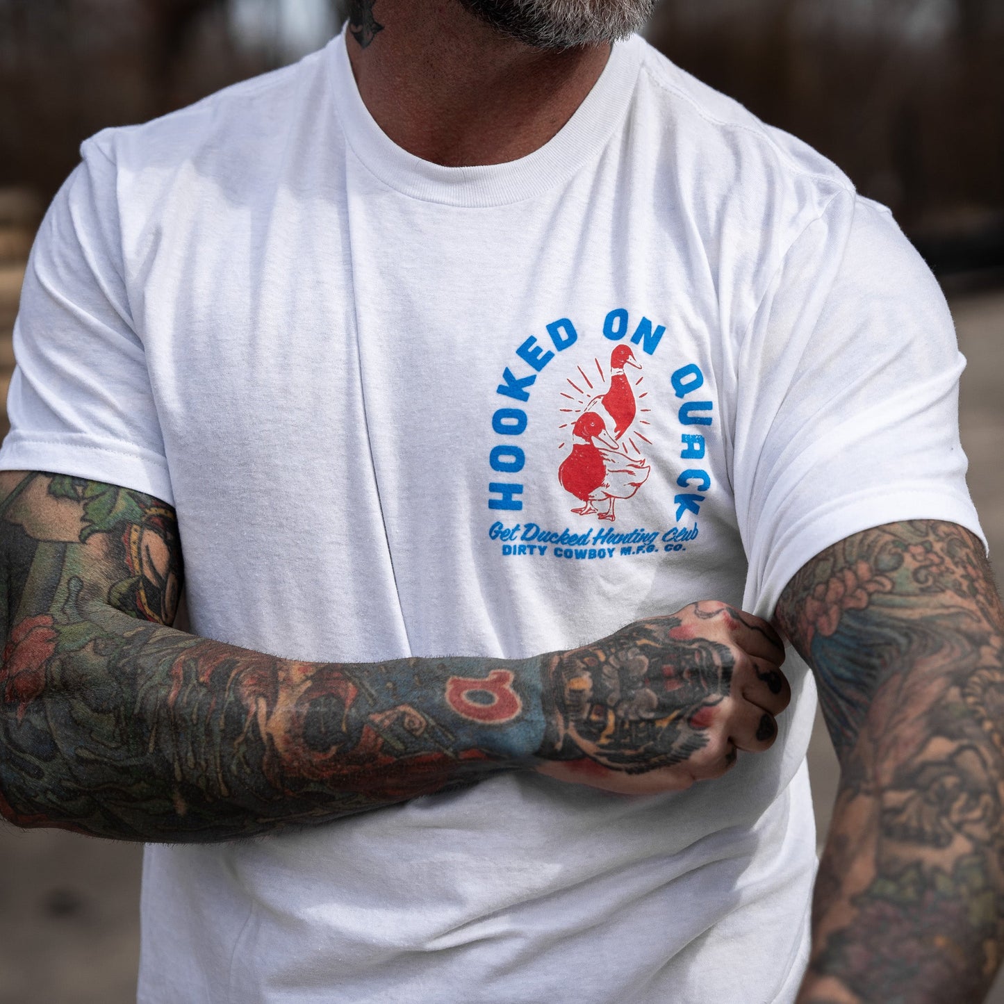 Hooked On Quack Hunter ' Get Ducked' Men's T-Shirt