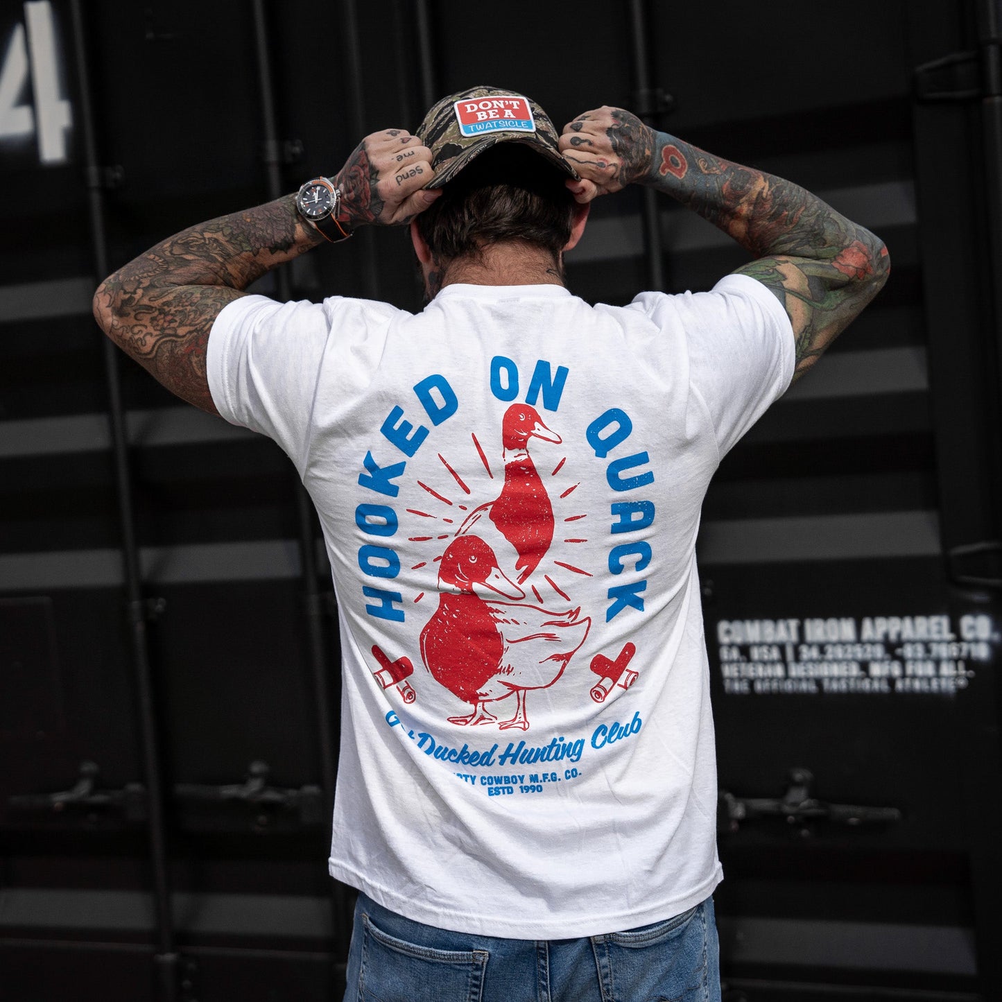 Hooked On Quack Hunter ' Get Ducked' Men's T-Shirt