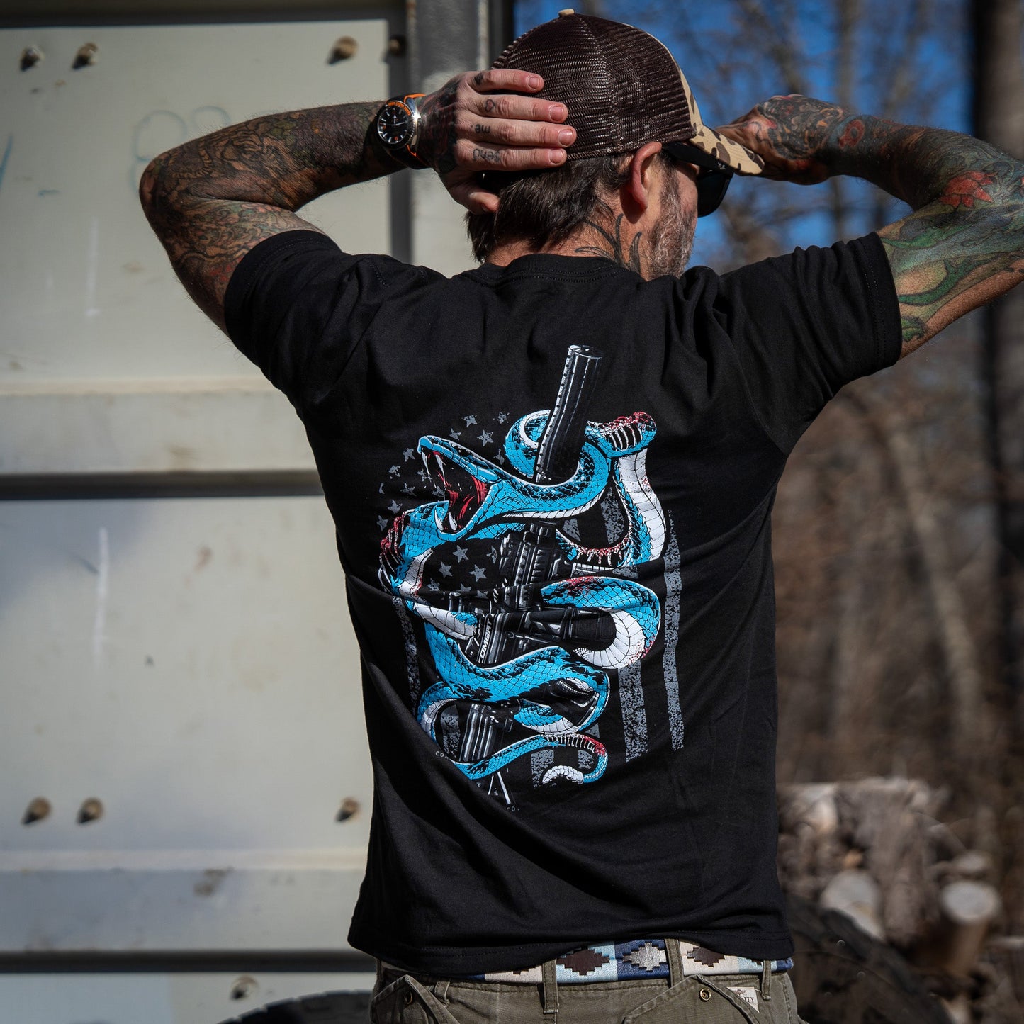 Subdued US Flag SBR Men's T-Shirt