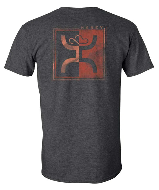 HOOey Inverted Hooey (Charcoal) - Mens T-Shirt
