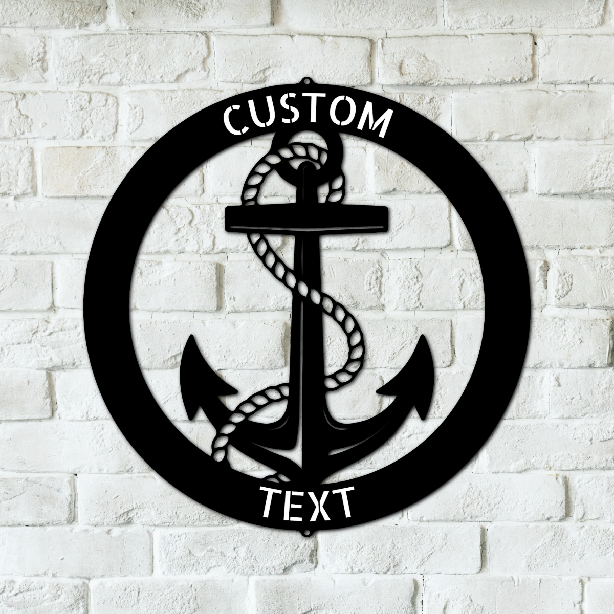 Elaborate Anchor Ring Personalized Gifts - Custom Metal Sign
