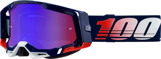 100% Racecraft 2 Goggles - Republic - Red/Blue Mirror 50010-00022