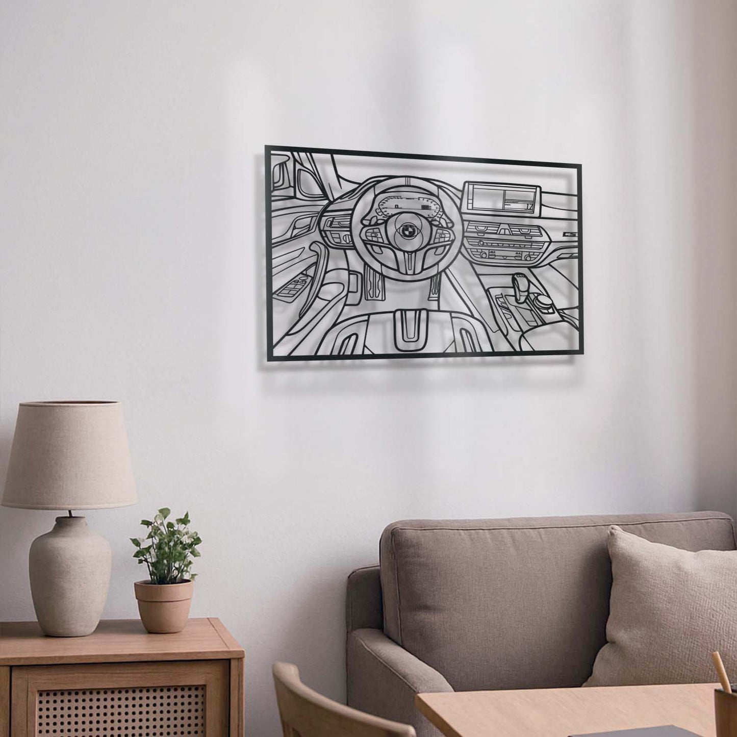 M5 CS Driver's Cockpit Metal Frame Wall Art - MT1465
