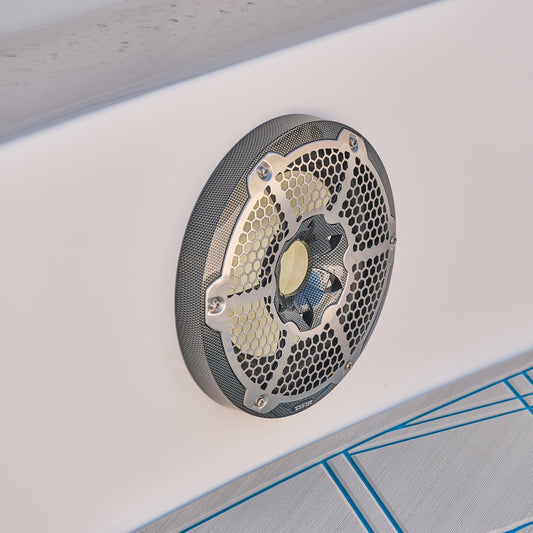 NXL 10" Marine Subwoofer With LED RGB Lights 300 Watts Rms SVC 4-Ohm -Black Carbon Fiber