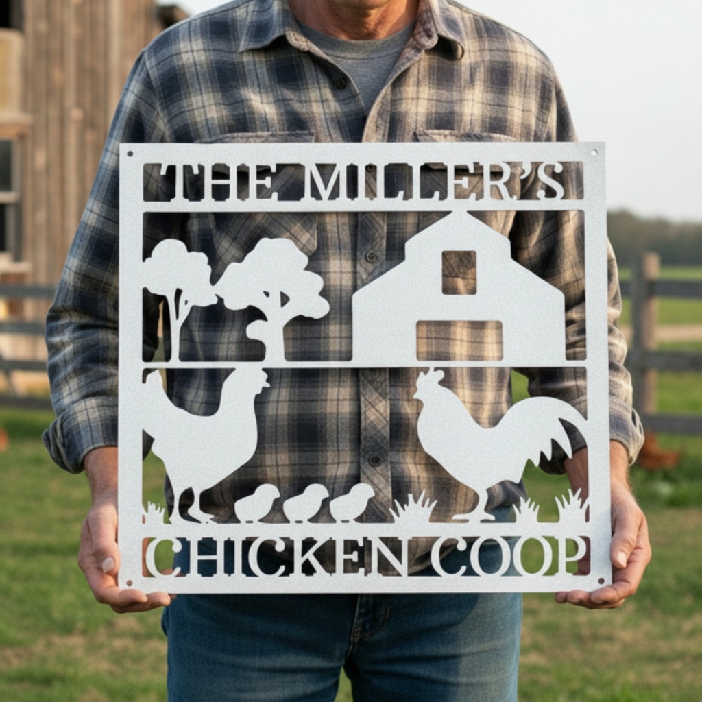 Chicken Coop Personalized Gifts - Custom Metal Sign