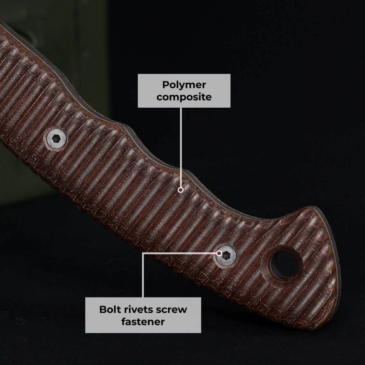 Combat tomahawk "Barong" with polymer composite handle