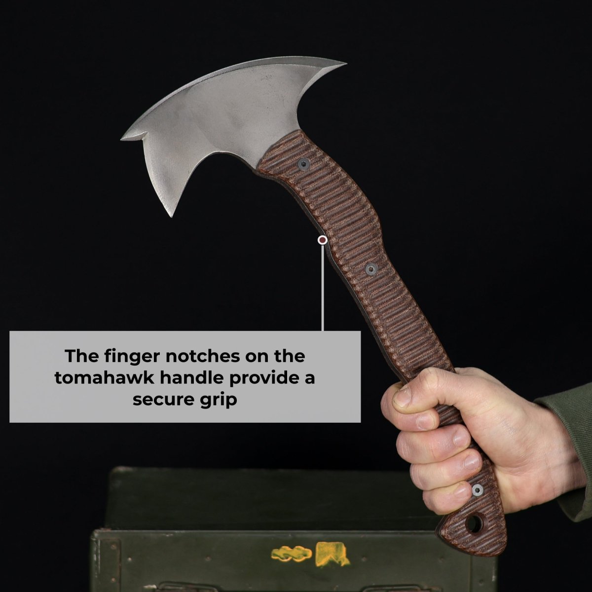 Combat tomahawk "Barong" with polymer composite handle