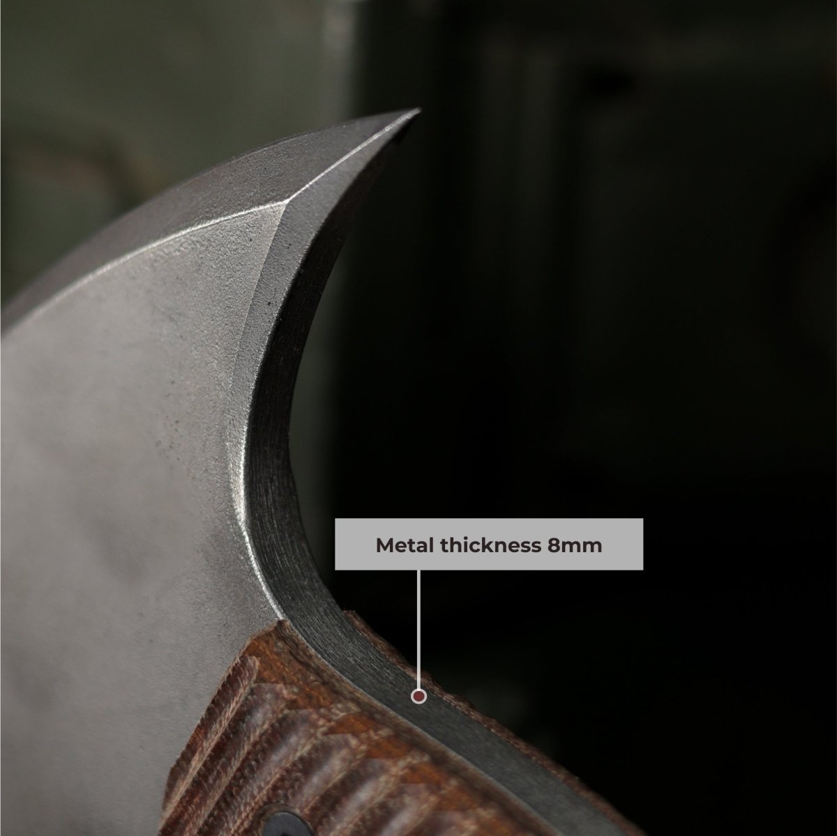Combat tomahawk "Barong" with polymer composite handle