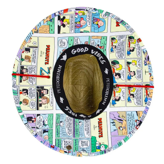 Peter Grimm Peanuts Comic Strip - Rye Straw Lifeguard Hat