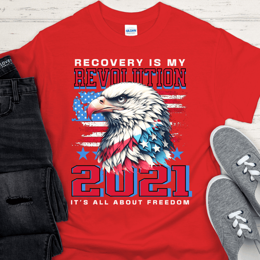 Custom Recovery T-Shirt | Inspiring Sobriety |  Recovery Is My Revolution