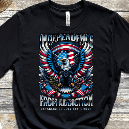 Custom Vintage Recovery T-Shirt | Inspiring Sobriety |  Independence From Addiction