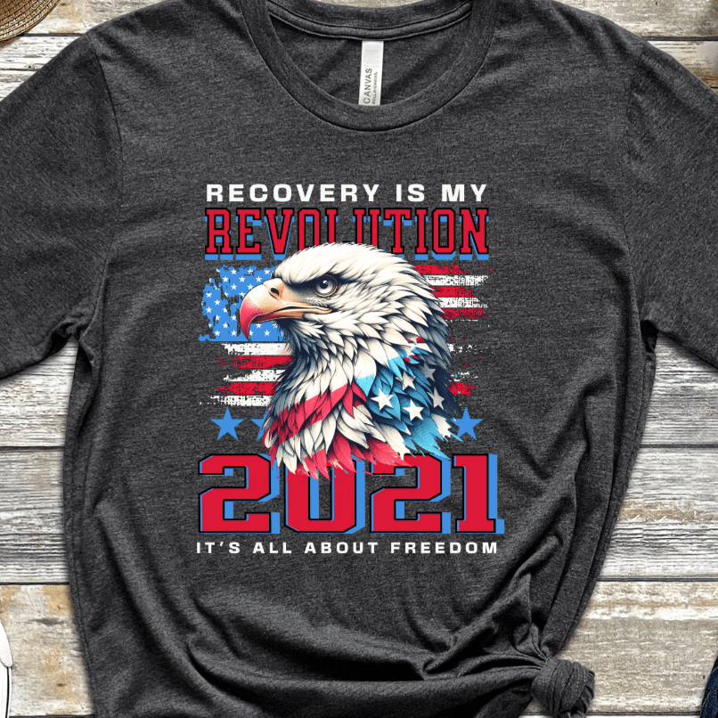 Custom Vintage Recovery T-Shirt | Inspiring Sobriety |  Recovery is My Revolution
