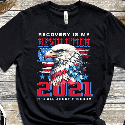 Custom Vintage Recovery T-Shirt | Inspiring Sobriety |  Recovery is My Revolution