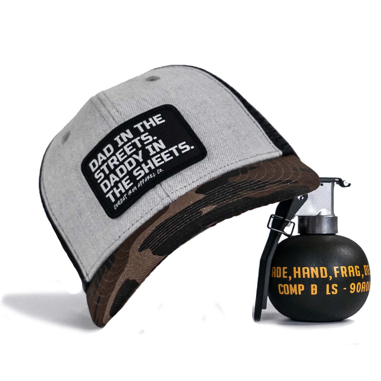 Dad In The Streets. Daddy In The Sheets. Black Patch Snapback Hat