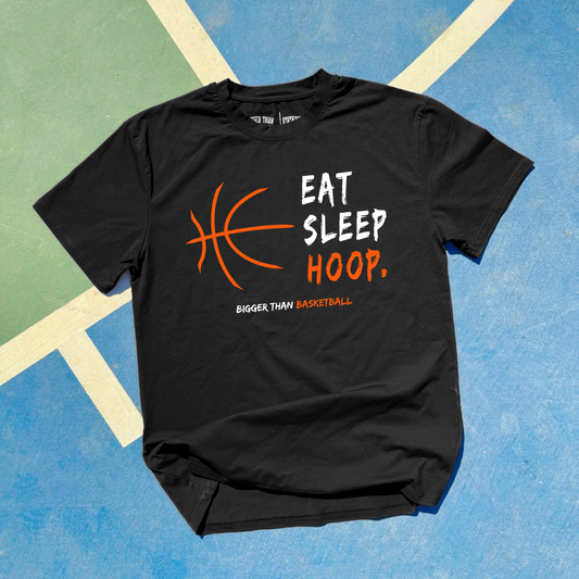 Eat, Sleep, Hoop. - T-shirt - Black