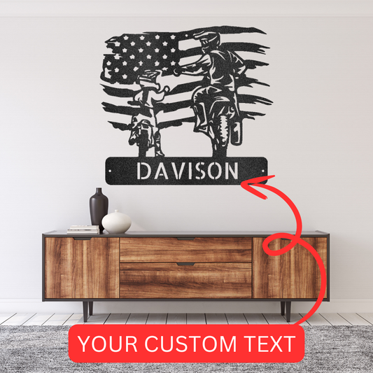 Personalized Motocross Metal Sign – Custom Father and Son Gift, Motocross Family Decor