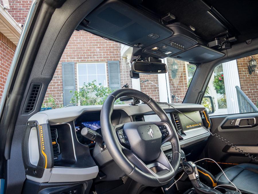 Flag Sun Visor Warning Overlays - 2021+ Bronco / 2024+ Ranger Raptor