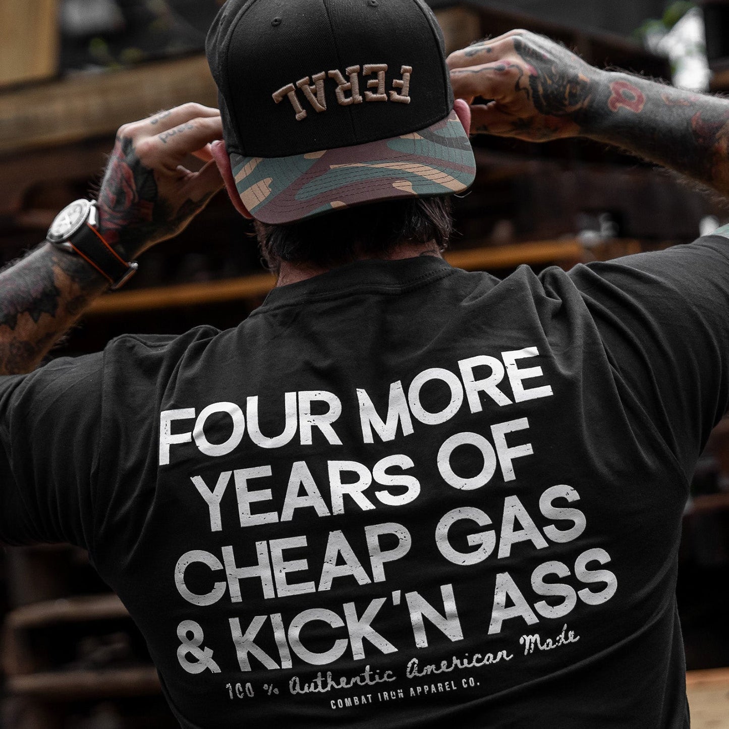 Feral Arched 3D Flatbill SnapBack Hat