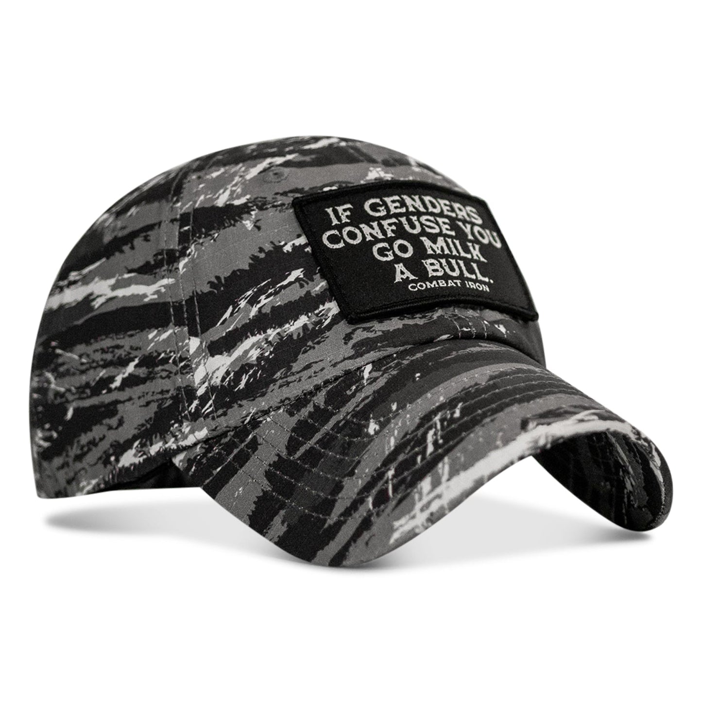 If Genders Confuse You Go Milk A Bull Patch Ripstop Hat