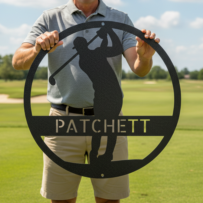 Golfer Personalized Gifts - Custom Metal Sign
