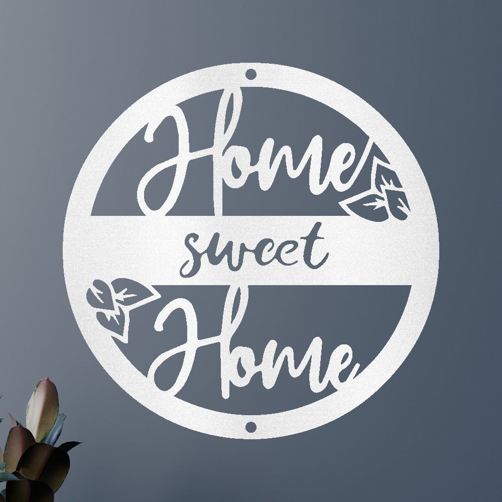 Home Sweet Home Metal Sign - Custom Metal Sign, Housewarming/Wedding Anniversary Gift
