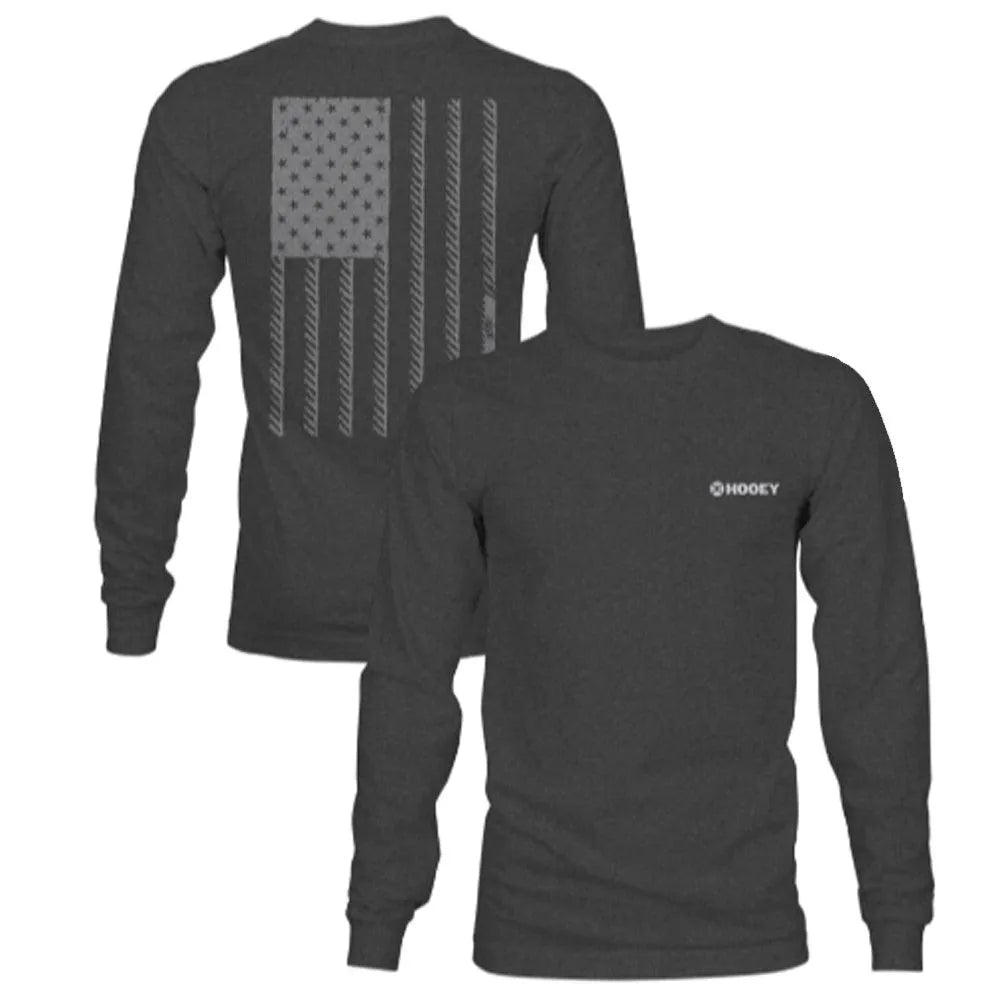 HOOey Liberty Roper ( Charcoal ) - Mens Long Sleeve T-Shirt