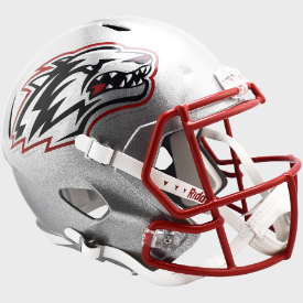 New Mexico Lobos Full Size Speed Replica Football Helmet Silver- NCAA