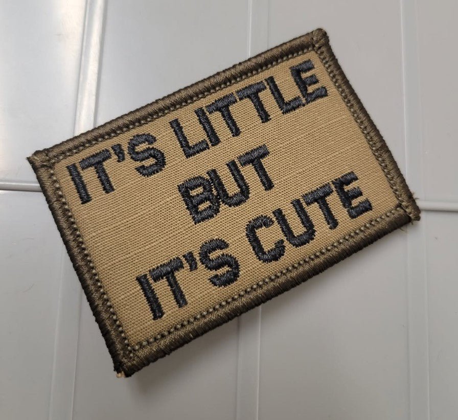 As Seen on Socials - It's Little But It's Cute - 2x3 Patch - Coyote w/Black