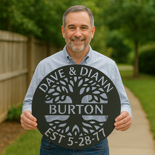 Elaborate Tree Of Life Sign - Custom Metal Sign