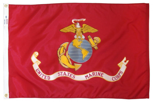 Marine Corps Outdoor Flag – Military Quality, Made in USA (Nylon or Polyester)